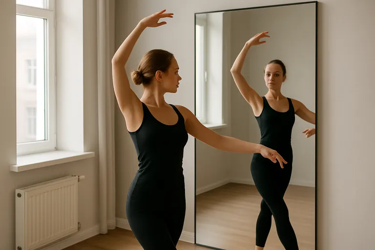 Een dansspiegel thuis gebruiken